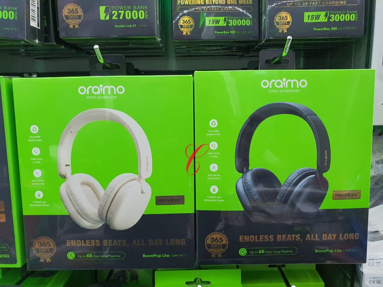 Oraimo BoomPop Lite OHP-317 – 65Hrs Long Playtime Headphones 🎧🔥