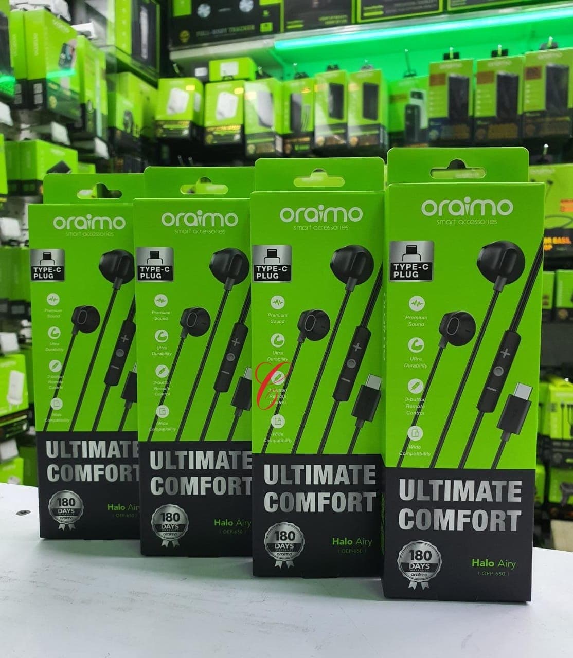 Oraimo Halo Airy OEP-650 Type-C Earphones – Ultimate Comfort &amp; High-Quality Sound